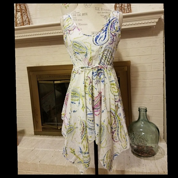 2/$25 Pretty Paisley Sun Dress by Harve Bernard Small S - Picture 1 of 4